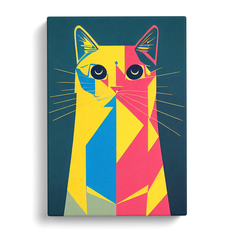 Cat Abstract Vol.2 - Wrapped Canvas, 76cm H x 50cm W x 3cm D