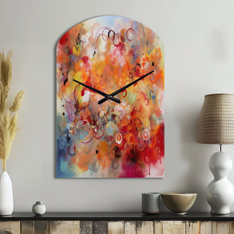 Horloge géométrique en métal Bischoff, Moyenne
