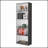 Stylish Matt Gray And White 5-Shelf Bookcase With Spacious Storage For Modern Interiors