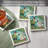 Michigan 4 Piece Tumbled Tile Coaster Set