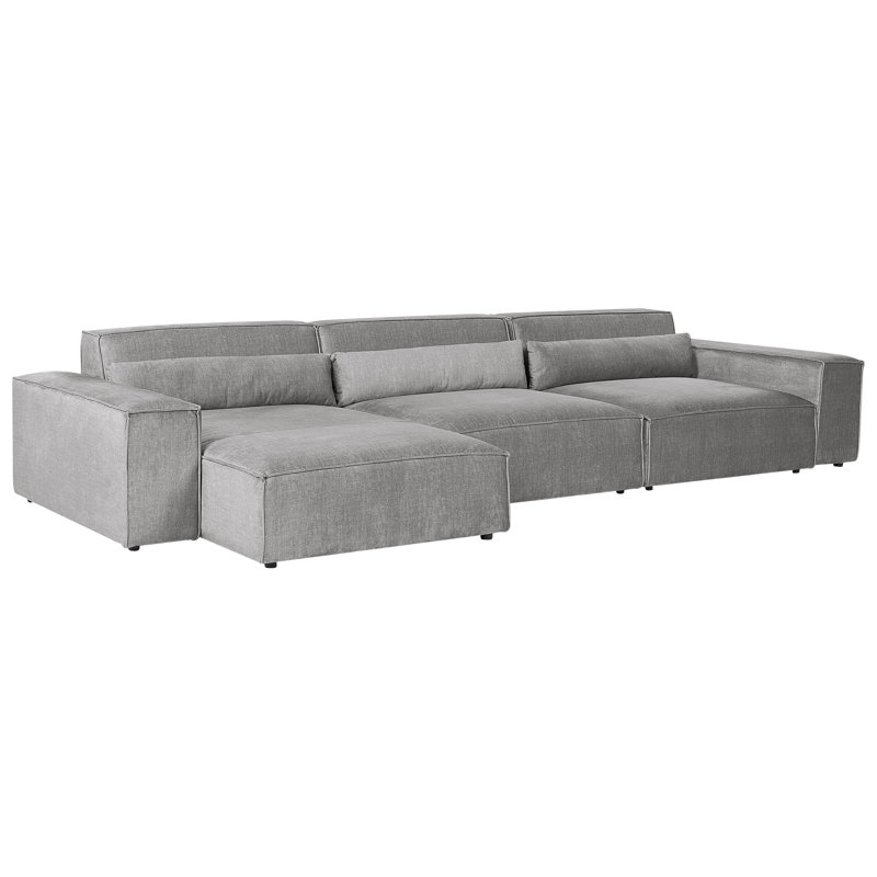 Boleslovas 3 Seater Sofa & Chaise, Right Hand Facing, Grey