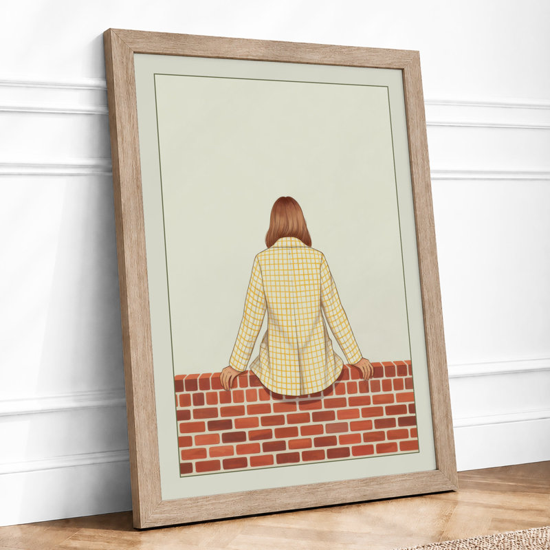 Solitary Perch Modern - Print, A2 - 59.4 x 42.0 cm, Oak