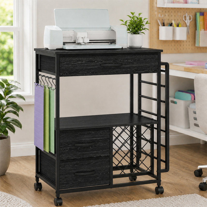 Iron Shelving Unit, black, Density Board + Iron