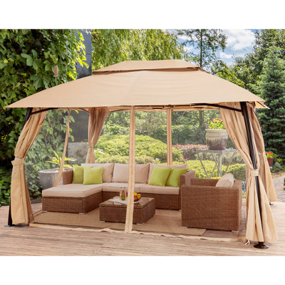 Madison's Sanctuary 13 Ft. W x 10 Ft. D Steel Patio Gazebo: Outdoor Haven