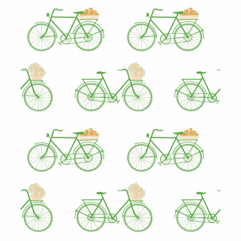 Bicicletas Wallpaper Roll, Verde
