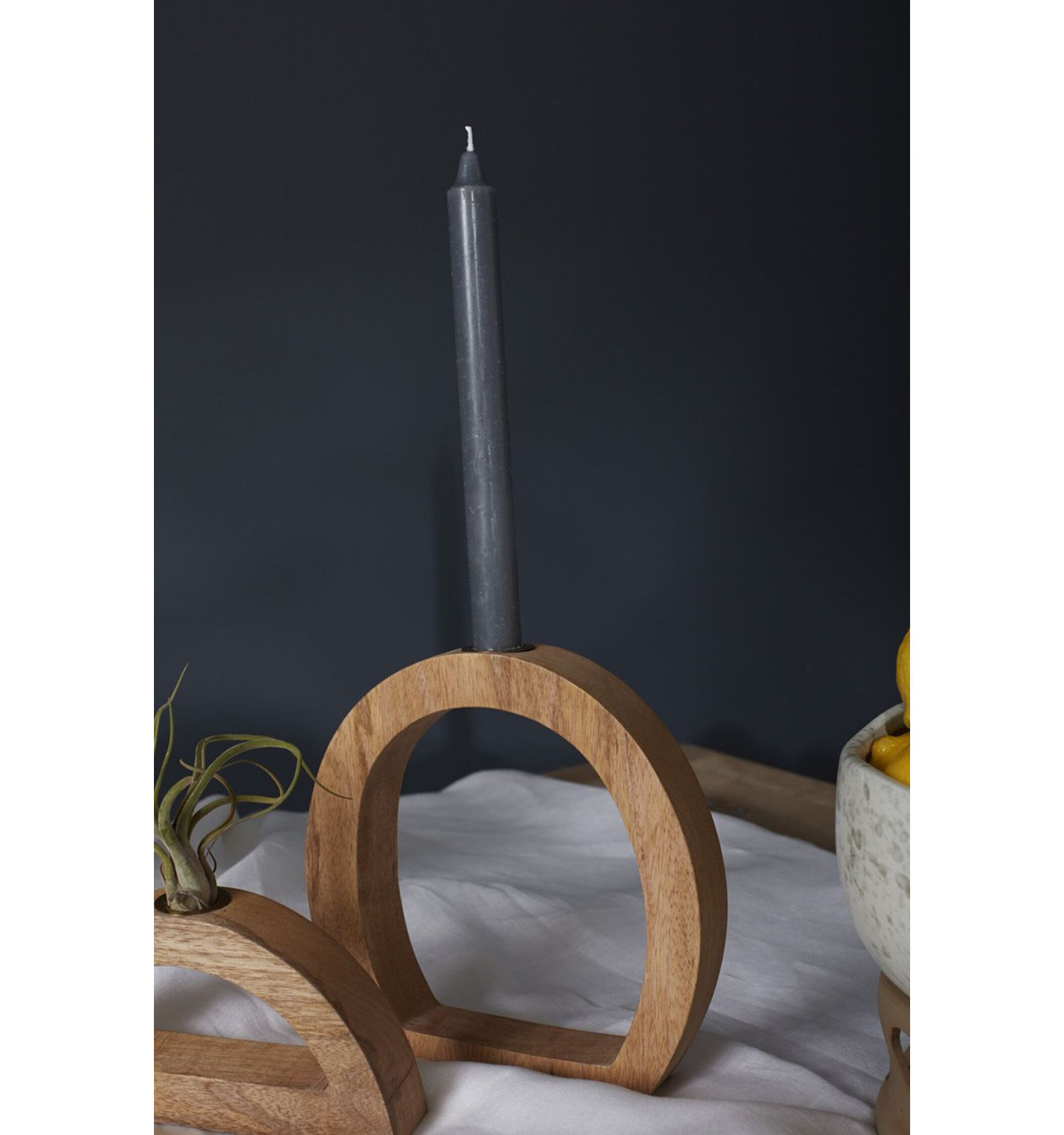 Femke Wood Candlestick Holder