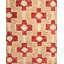 Tapis unique noué à la main Saryah Eclectic - doré, 9 pi x 12 pi