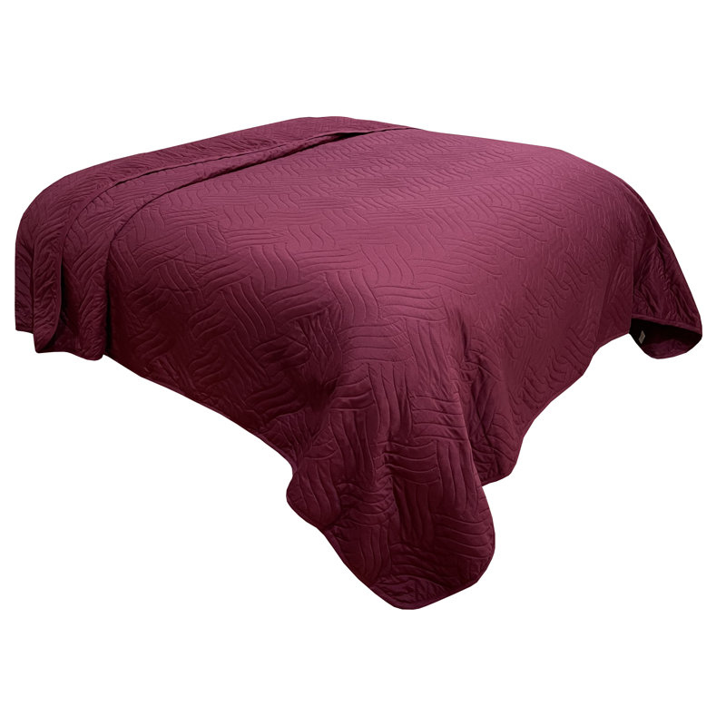 Ermine quilted bedspread, Bordeaux, 140 x 210 cm Bedspread