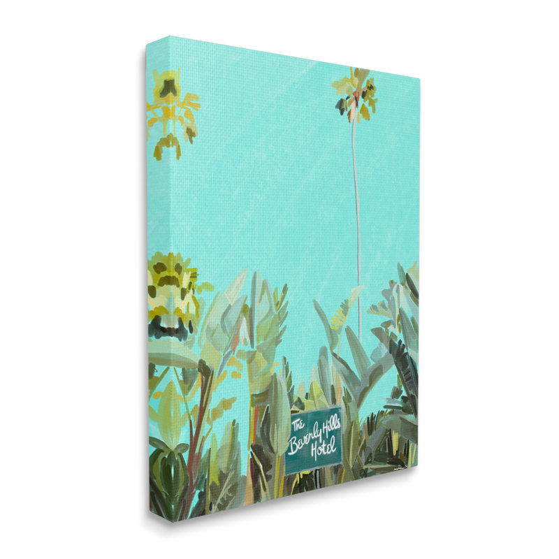 Beverly Hills Hotel Tropical Palms Canvas Wall Art