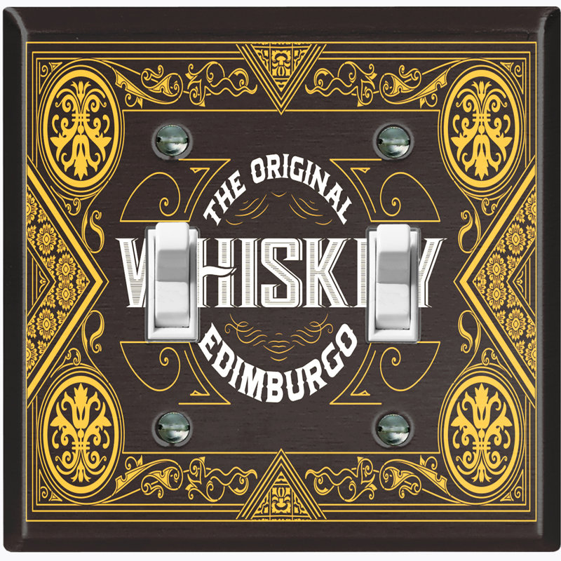 Plaque murale avec interrupteur à bascule Vintage The Original Whiskey