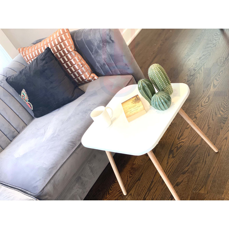 Cherysh Solid Wood End Table, White