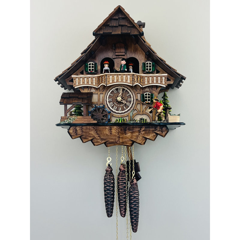  Horloge coucou artisanale avec mouvement et musique - 13 po