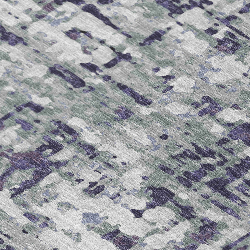 Lytisha Chenille Abstract Indoor Rug, Round 8'