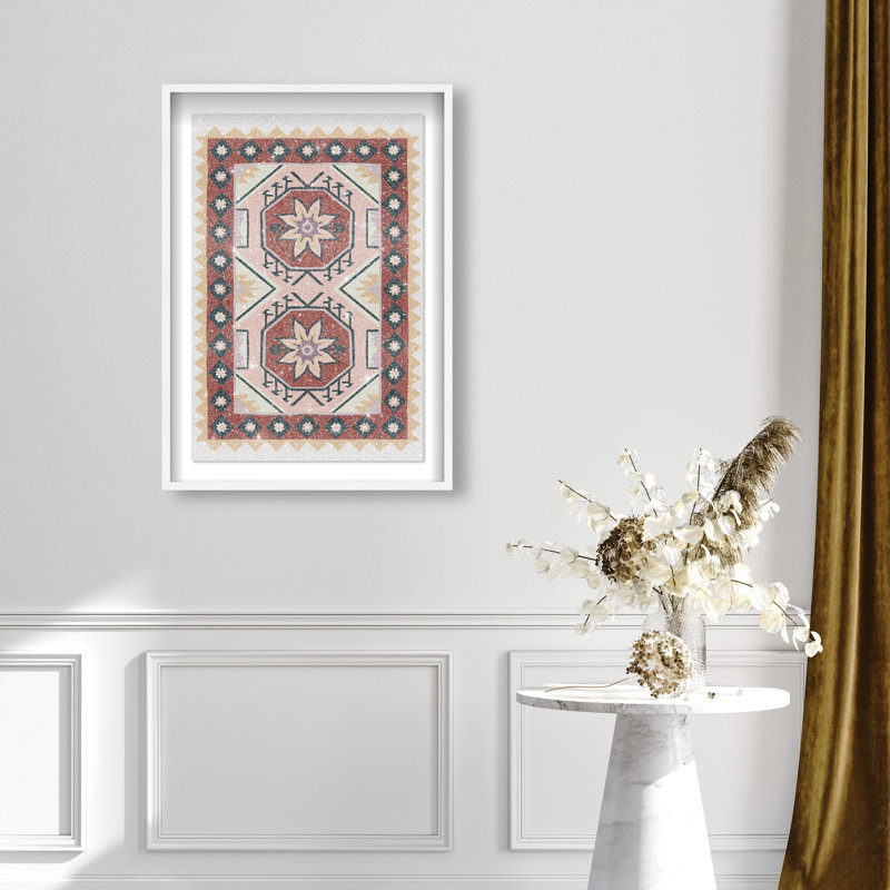 Daylight Damask Print by Oliver Gal, 46.5"H x 31.5"W, White Shadowbox