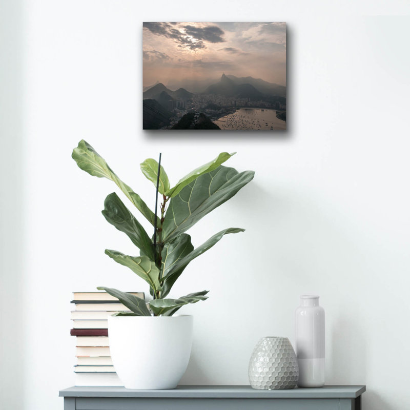 «Pain de sucre, Rio de Janeiro, Brésil» par Richard Silver, art mural en verre acrylique, H 12 po x l 16 po x P 0,13 po