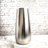 Mathue Silver-Chrome Ceramic Elegance, 25 cm Abstract Aesthetic Vase