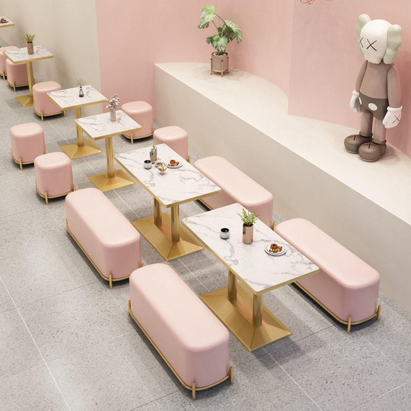 Bancs de restaurants de luxe légers, Rose