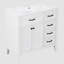 Meuble-lavabo simple 35,98 po avec plateau en céramique Jabe-1308342182