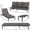 Ayomikun 180cm Long Reclining Double Chaise with Cushions and Table