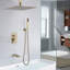 Ensembles de robinet de douche à pluie 12 pouces avec bec de baignoire et pomme de douche à main-70764138