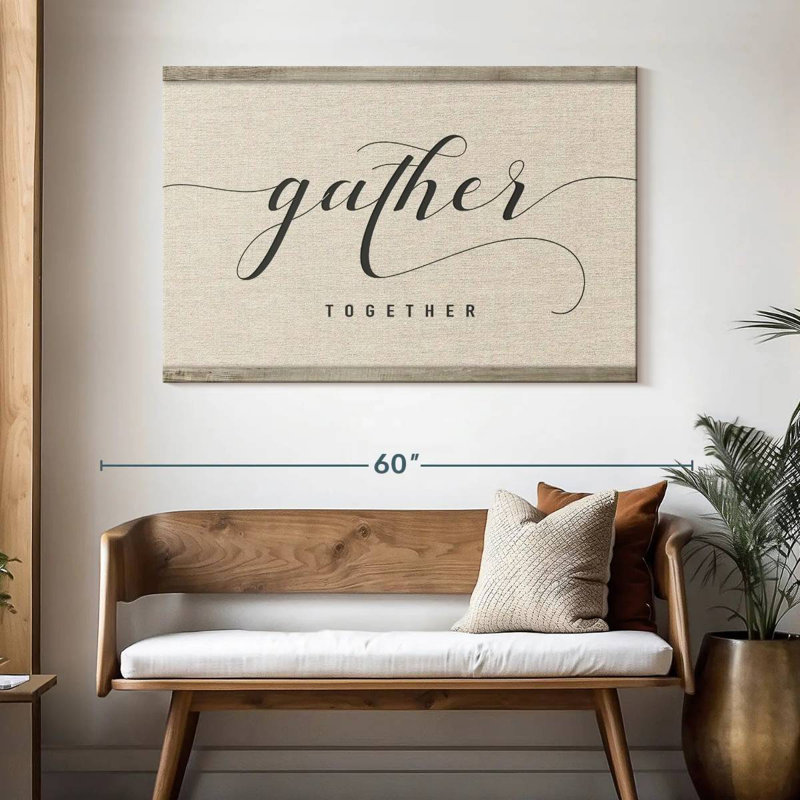 Gather Together Script Wall Sign, 32" H x 48" W