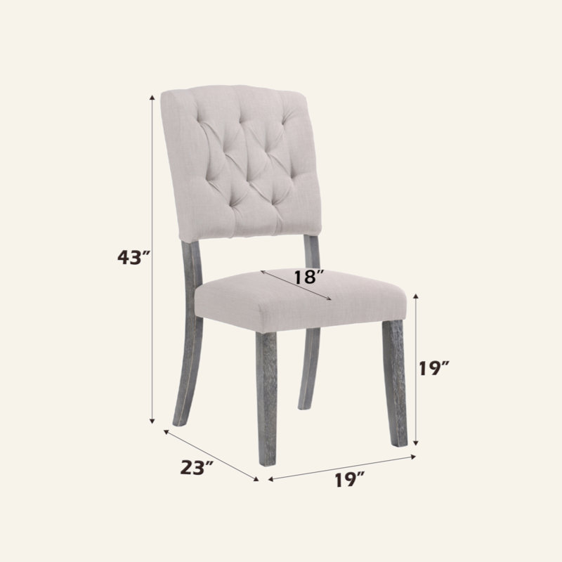 Ensemble de 2 chaises d'appoint Bernard Linen, Gris
