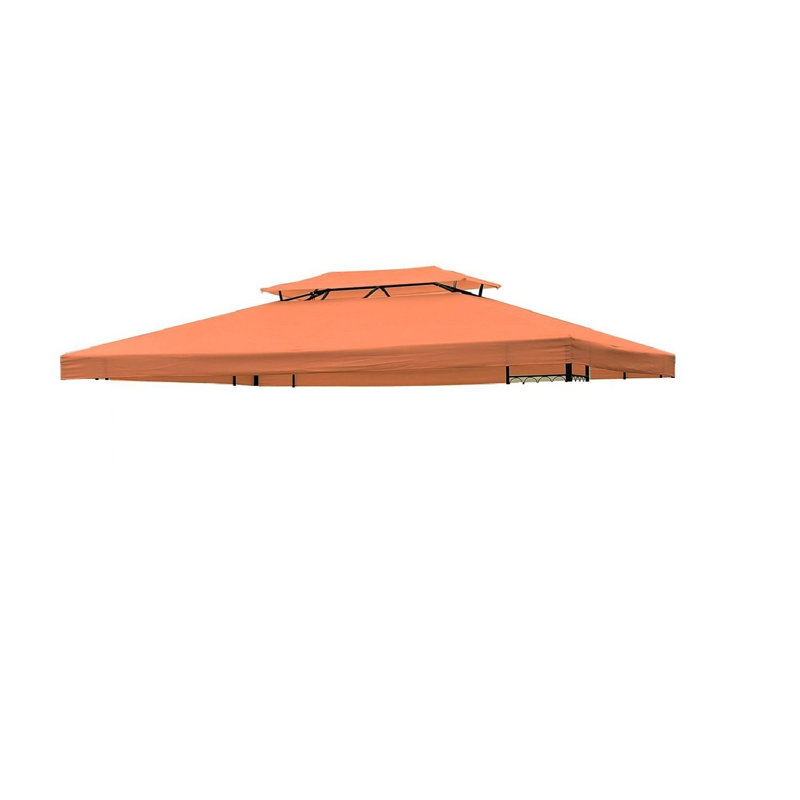 Auvent de remplacement à 2 niveaux résistant à l'eau pour abri de jardin, H 7,9 po x l 119 po x P 119 po