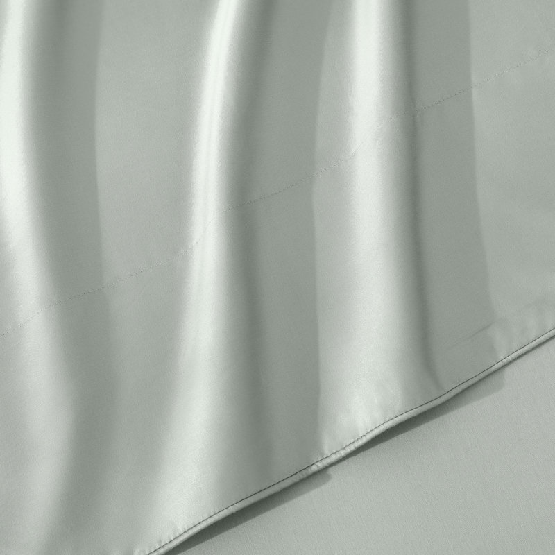 Silken Sateen TENCEL Sheet Set, King Sheet Set with 2 Pillowcases, Mist
