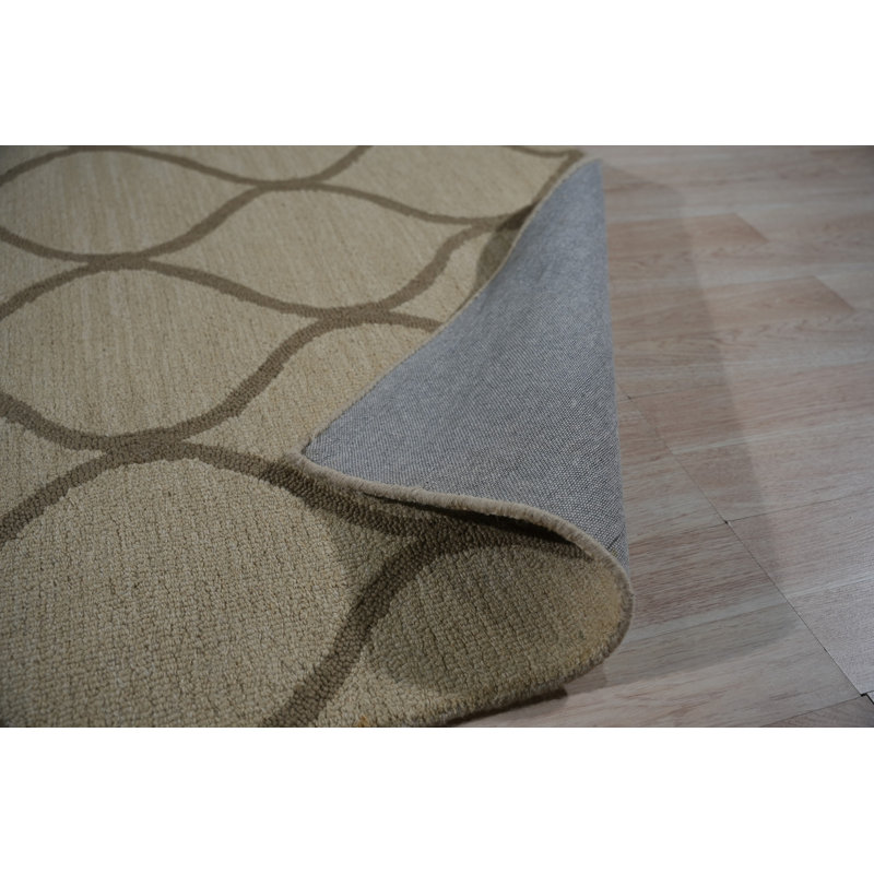 Tapis gris clair en laine touffeté à la main Zinnia Clara