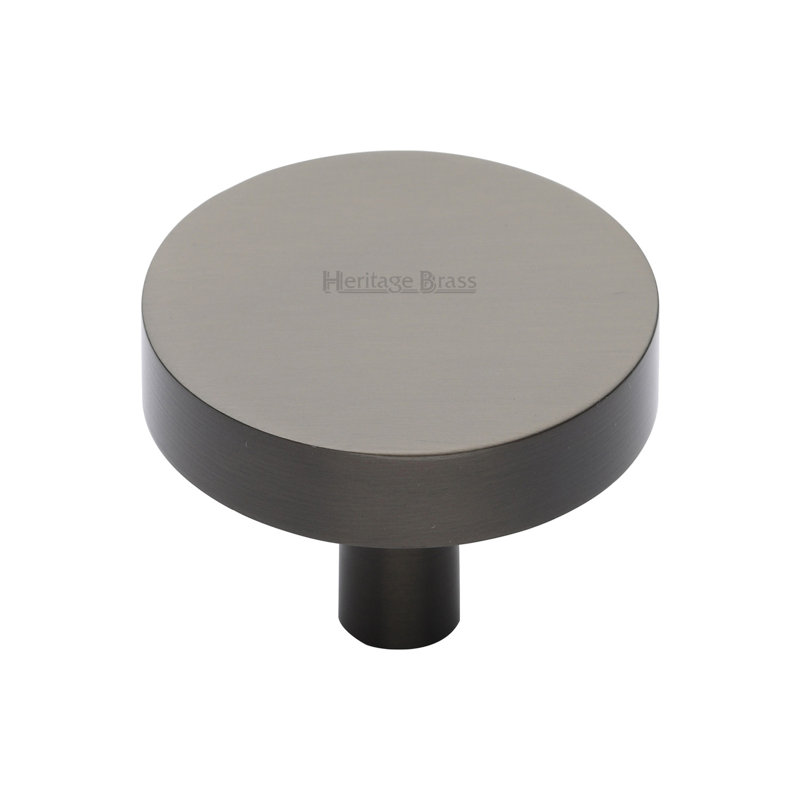 Heritage Brass Heritage Cabinet Knob Disc Design, Matt Bronze, 2.9cm H x 3.8cm W x 3.8cm D