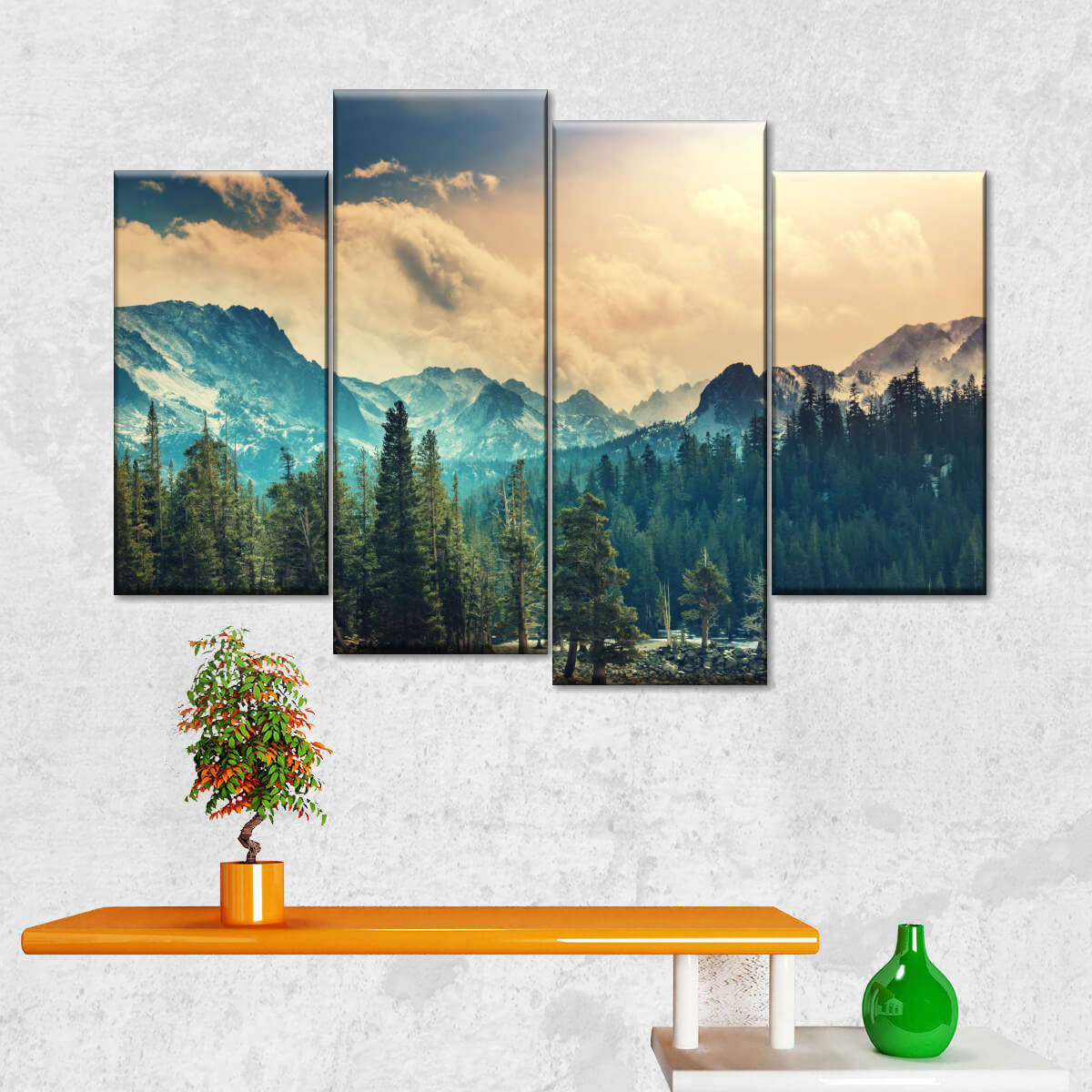 Loon Peak Sierra Nevada Mountainscape Wall Art Multi Piece Canvas Print ...