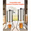 Extracteur de miel, tourniquet manuel 4/8 avec couvercle transparent, tambour en acier inoxydable avec support réglable en hauteur, équipement d'extraction en nid d'abeille pour l'apiculture