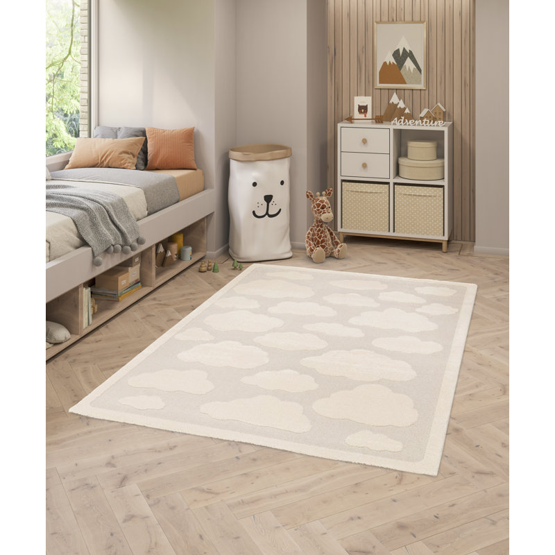 Lakesha Machine Woven Cream/Beige Rug, Rectangle 120 x 170cm