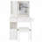 29.2" Small Size Left Drawer Desktop Vanity Table + Cushioned Stool, 2 AC+2 USB Power Station, Hair Dryer Bracket, Extra Large Touch Control Sliding LED Mirror, Tri-Color Switching, Brightness Adjust-272417427