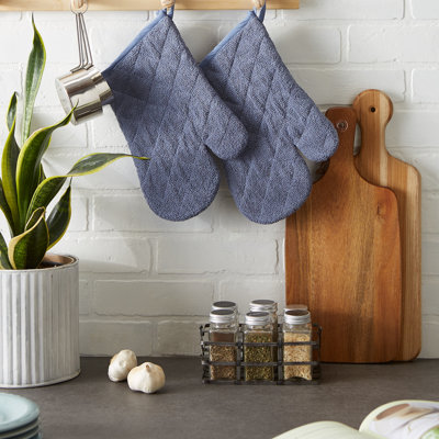 Design Imports Cotton Oven Mitt Set