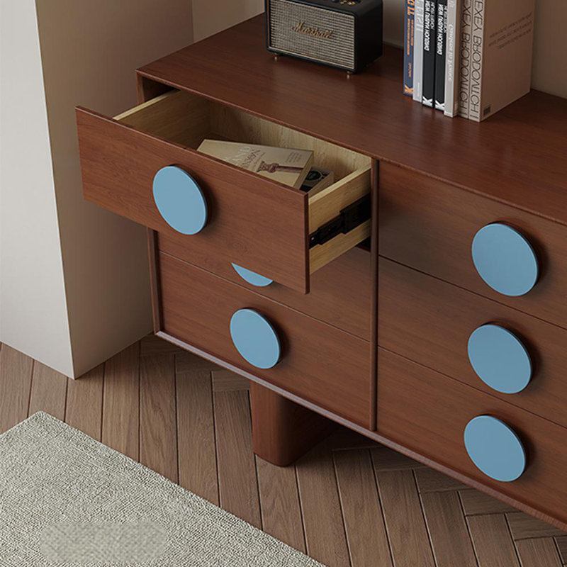 Console Mid-Century en bois massif