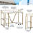 Techni Mobili Industrial Writing Desk, Gold