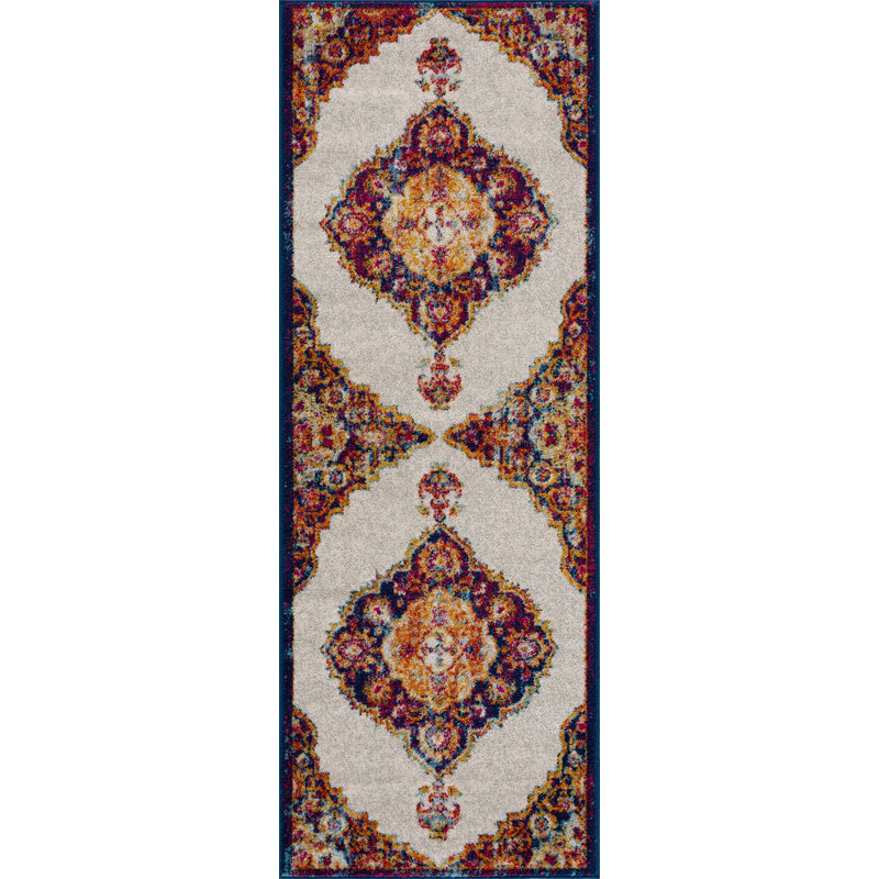 Edgao Oriental Indoor Rug, Runner 2'7" x 7'3"