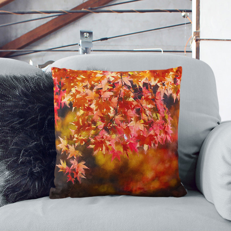 Maple Tree Vol.1 Painting Square Throw Cushion, 40cm H x 40cm W x 15cm D