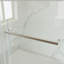 Porte de douche coulissante double sans cadre l 55 à 59 po x H 72 po, nickel brossé, verre trempé transparent de 8 mm, revêtement Nano facile à nettoyer | Idée de cadeau-121650337