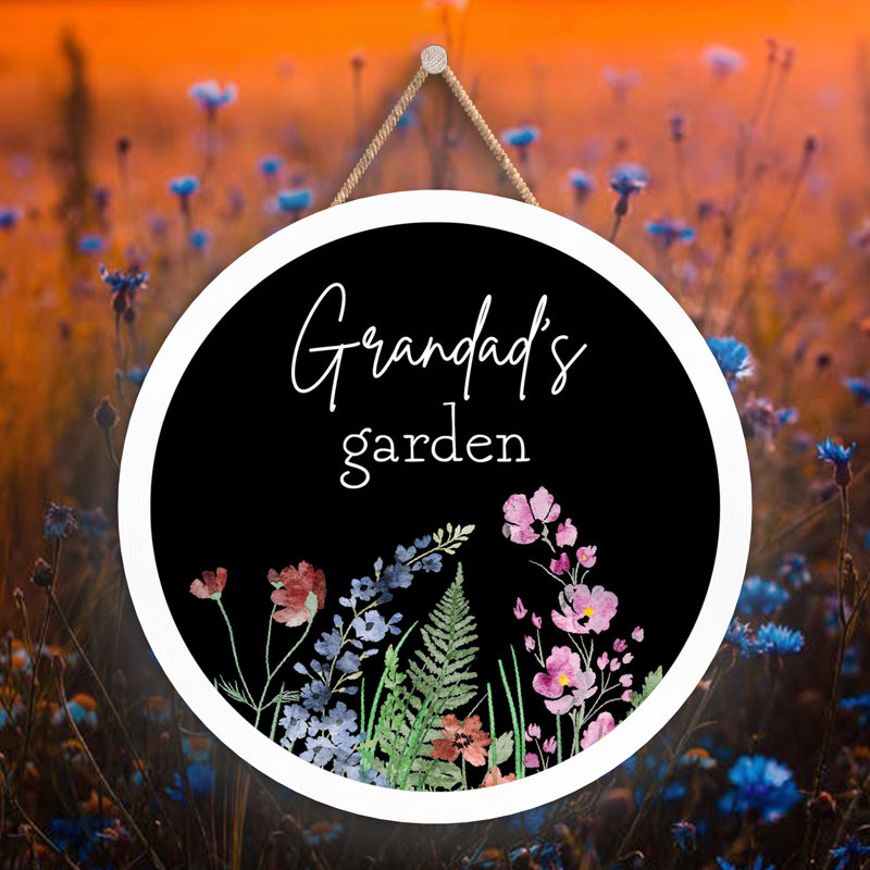 Grandads Garden Small Circle Plaque