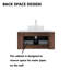 Meuble-lavabo mural 24 po noyer foncé moderne avec lavabo en céramique