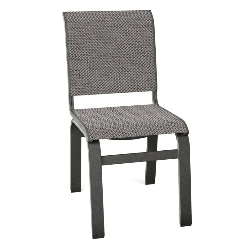 Chaise d'appoint de salle à manger Hiraku, Graphite texturé, Sicile