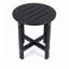 Table de bout d'extérieur en PEHD noir, table de bout carrée compacte 15,94 po