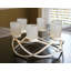 Centre de table avec porte-bougie ronde-1014943457