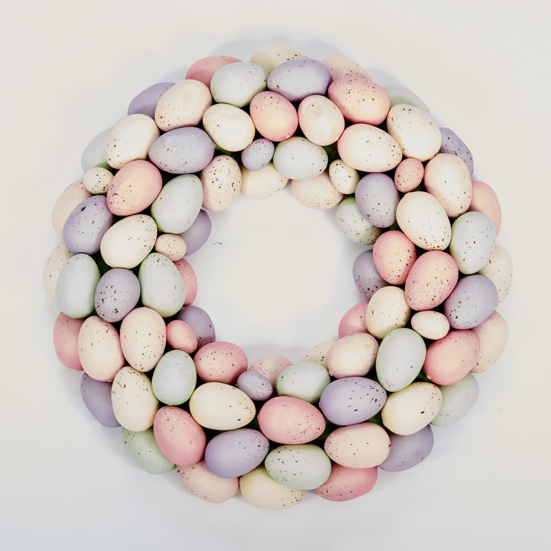 17" Easter Eggs Wreath