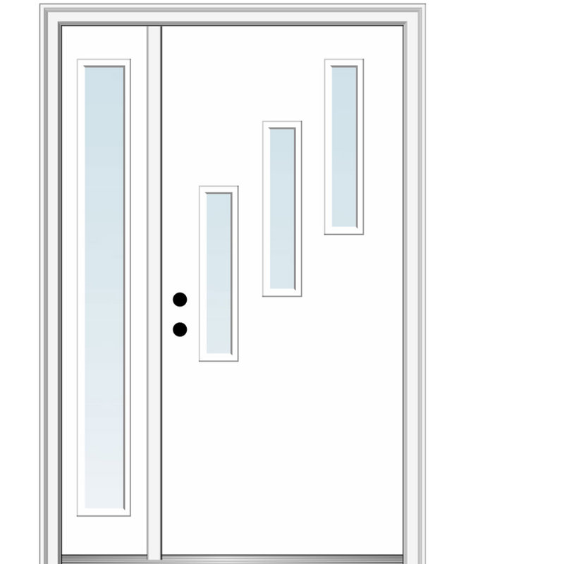 Portes d'entrée pré-suspendues avec projecteur Spotlight, Côté droit, 53 po x 81,75 po