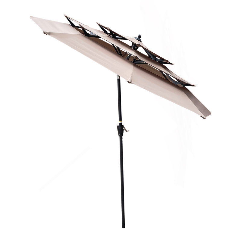 Parasol d'extérieur exceptionnel à 3 niveaux avec caractéristiques avancées pour une expérience d'ombrage ultime, Champignon