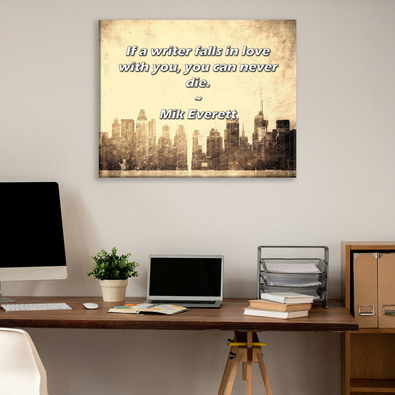 Astoria Grand Gallery Wrapped Canvas By Lizabeth Scott: "One can overlook stupidity, until it evolves, 17" H x 24" W