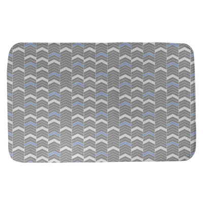 Tapis pour salle de bain lineed chevrons Stephenie